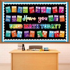 Colorful Math Bulletin Board Set Educational 13.78 x 9.84 inches,
