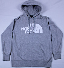 The North Face Women's Gray Pullover Hoodie Sweatshirt Logo Fleece Size Small
