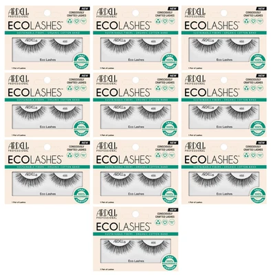10 Pairs of ARDELL EcoLashes 455 Tapered Tips Sustainable Fibers False Eyelashes - Image 1 of 2