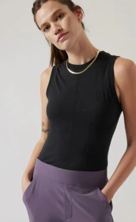 Camiseta sin mangas sin costuras Athleta Ascent para mujer talla mediana lote de 2 capas base Merino Foto 3 de 4