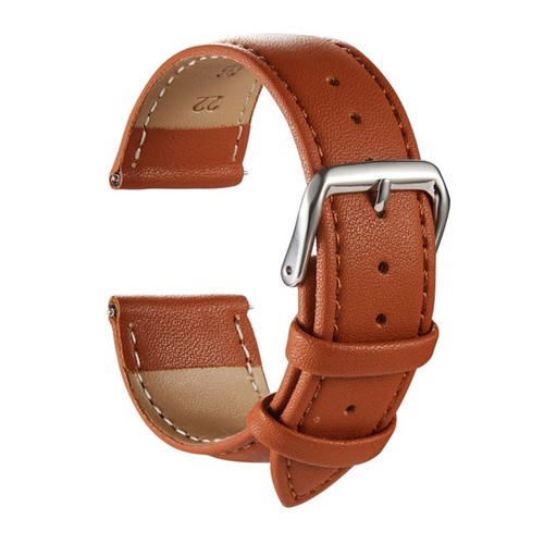 Echtleder Uhrenarmband Braun Schwarz Ersatz Lederband Basic Leder 16 18 20 22 24 - Bild 8 von 10
