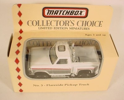 MATCHBOX COLLECTORS CHOICE # 3 WHITE FLARESIDE PICK UP MB53-D21