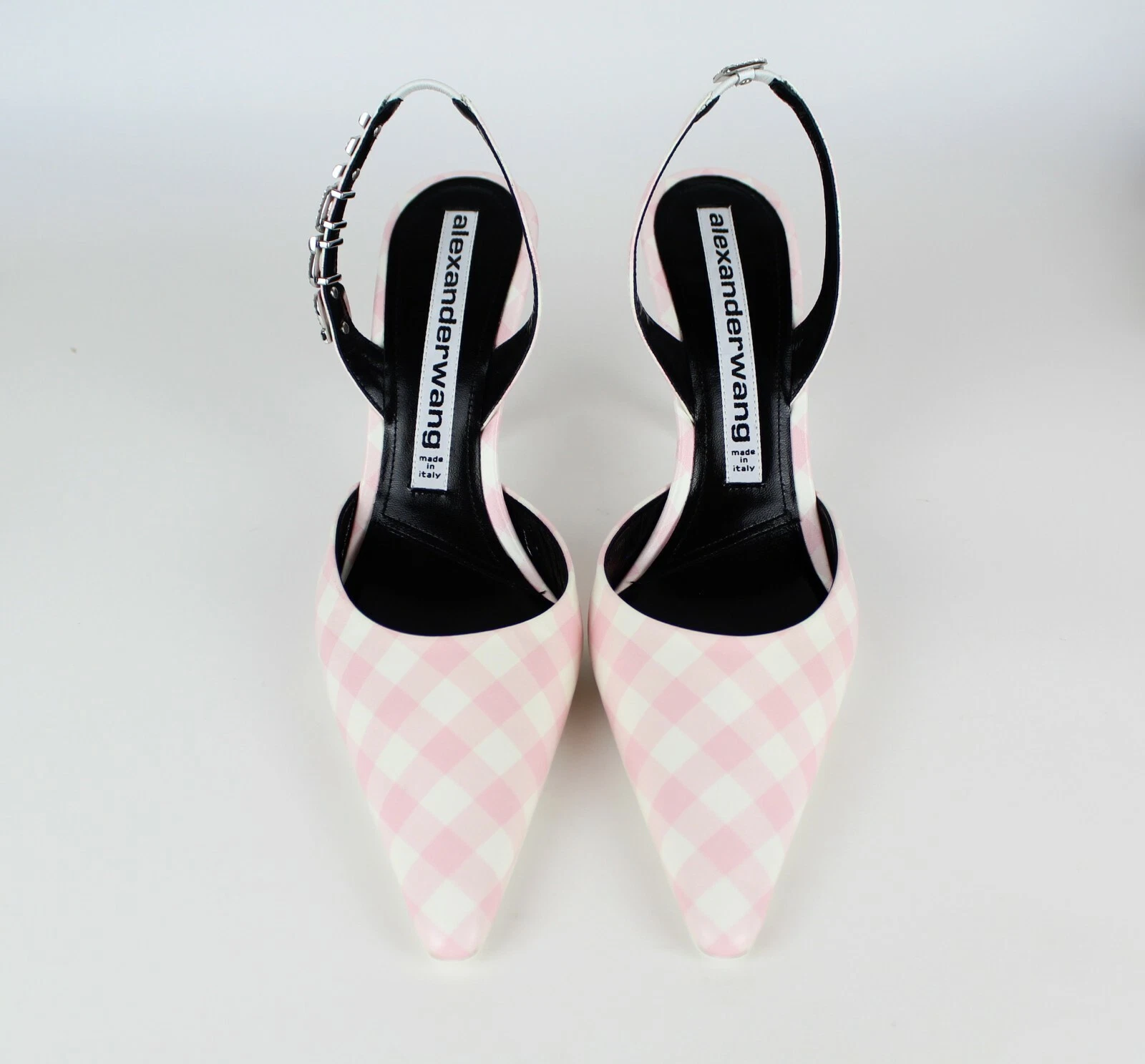 NUOVE décolleté in pelle con logo Alexander Wang impreziosite rosa EUR 38 MSRP $ 850