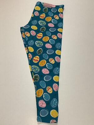 NWT Serra Easter Egg Print Super Soft Leggings Womens Size XXL 20-22 Mid Rise  