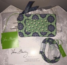 VERA BRADLEY Zip ID  Lanyard NOMADIC BLOSSOMS Badge Holder Key Ring RARE NWT