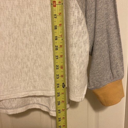 WE THE FREE Free People Game Time Raglan Oversized Tee in Yellow/Gray Sz S - Picture 8 of 8