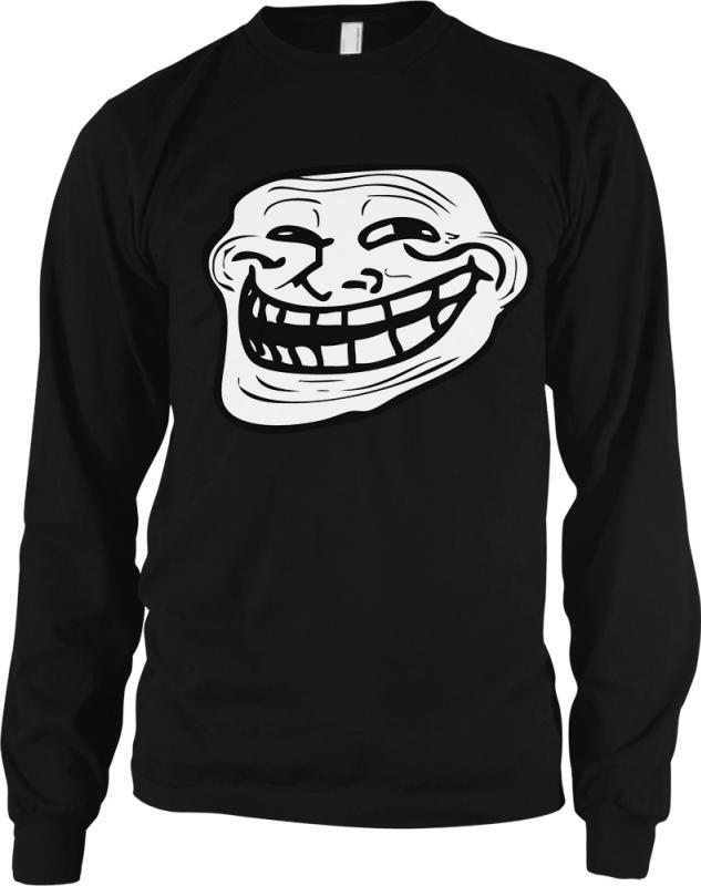 Troll Face Meme Internet Humor Joke Funny Nerd Geek Culture Mens T-shirt