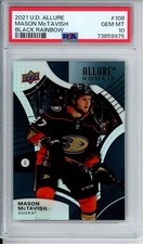 2021 Upper Deck Allure Mason McTavish Black Rainbow #108 Rookie PSA 10 Pop 1