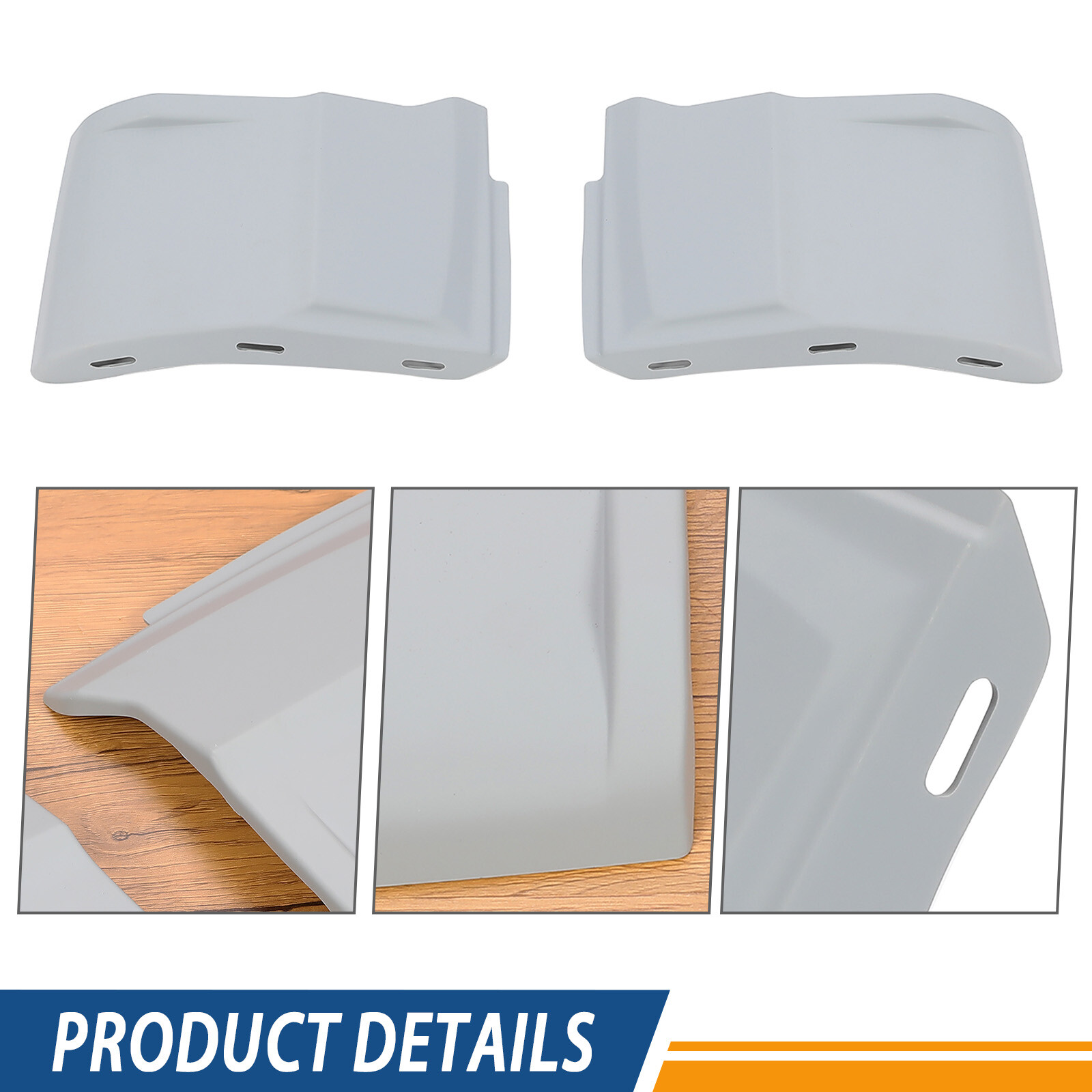 Premium Gray ABS Front Bumper Filler Set For Cadillac Eldorado 1973-74 (6 pcs)