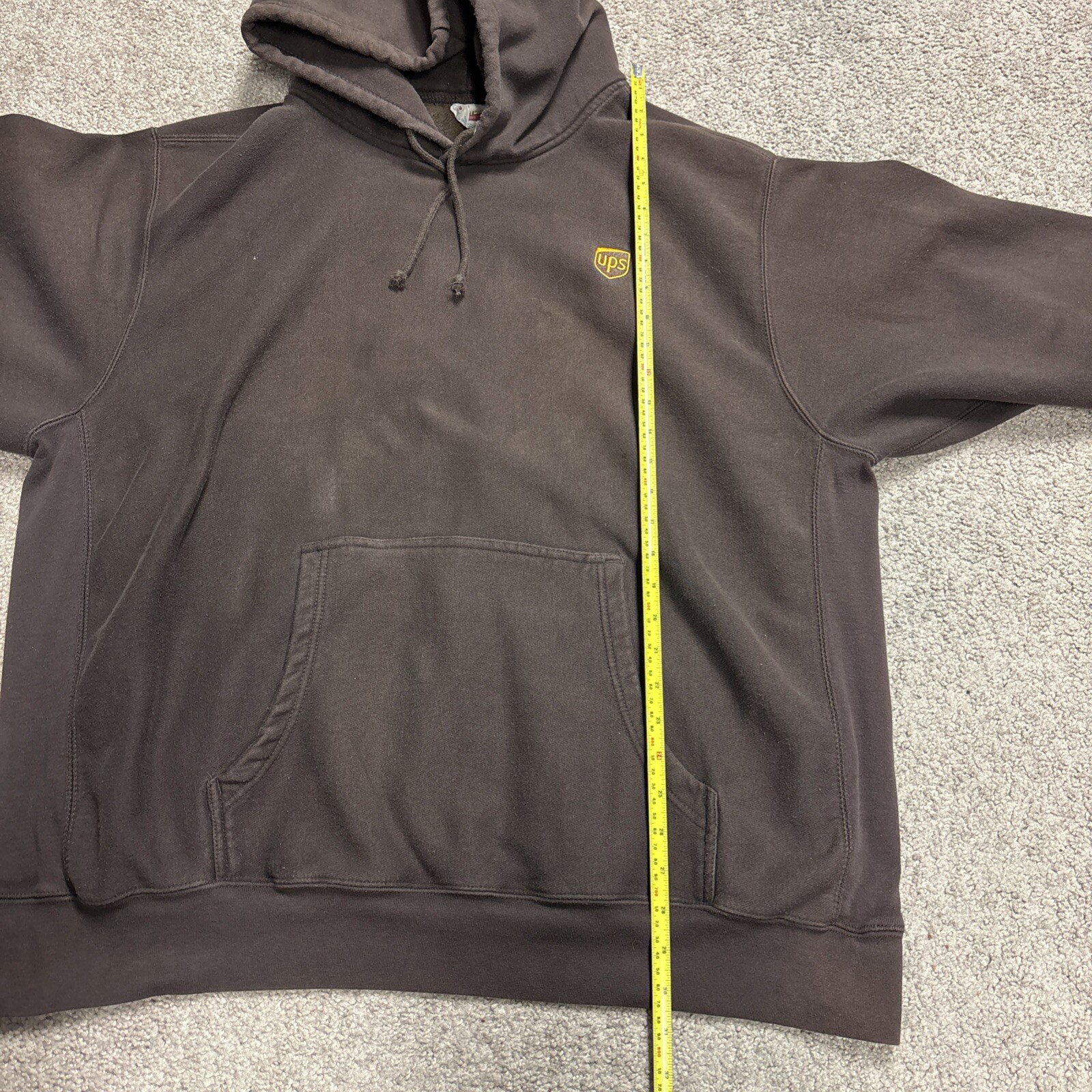 UPS Brown Pullover Drawstring Pro-Weave Hoodie Si… - image 8