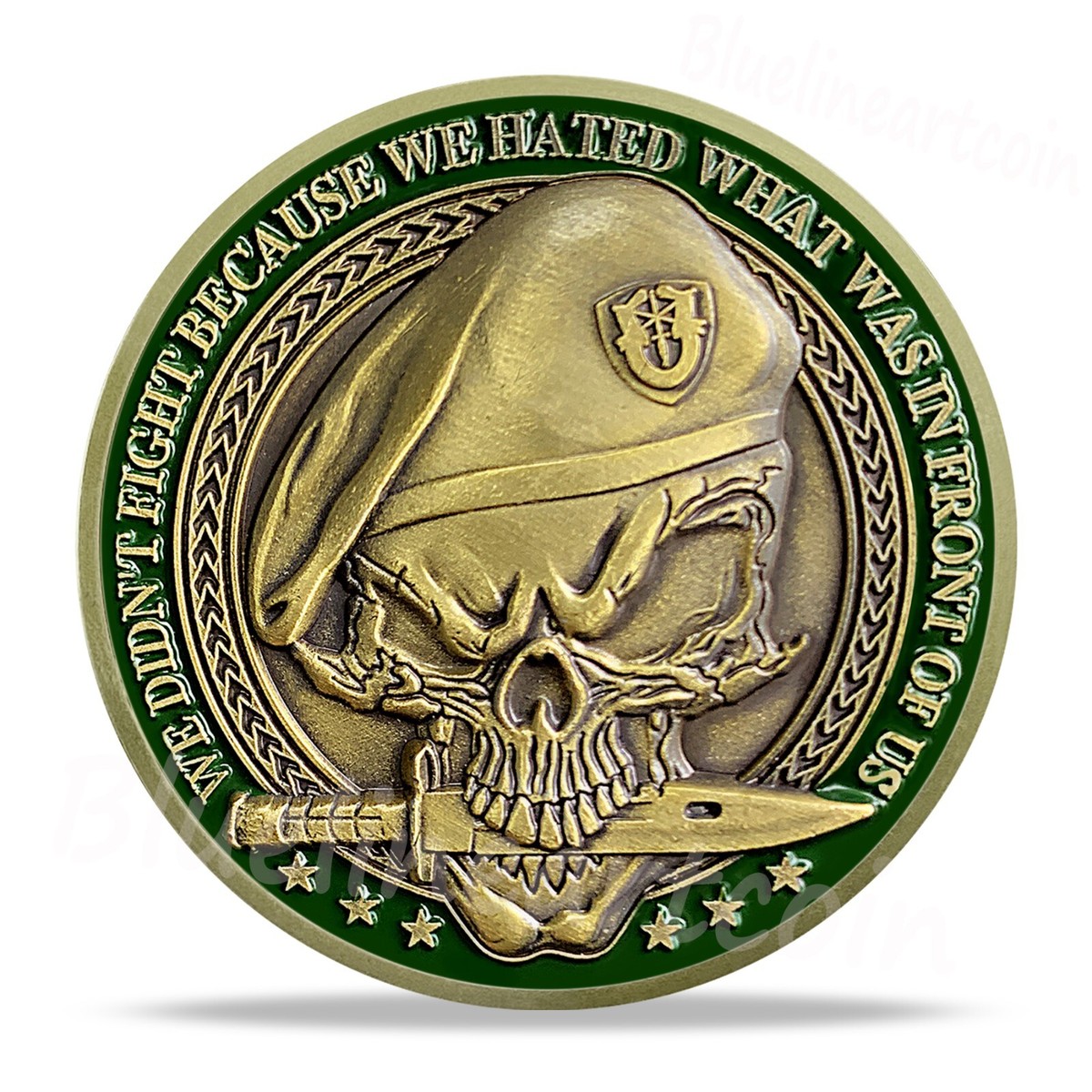 United States Army Special Forces Challenge Coin Skeleton