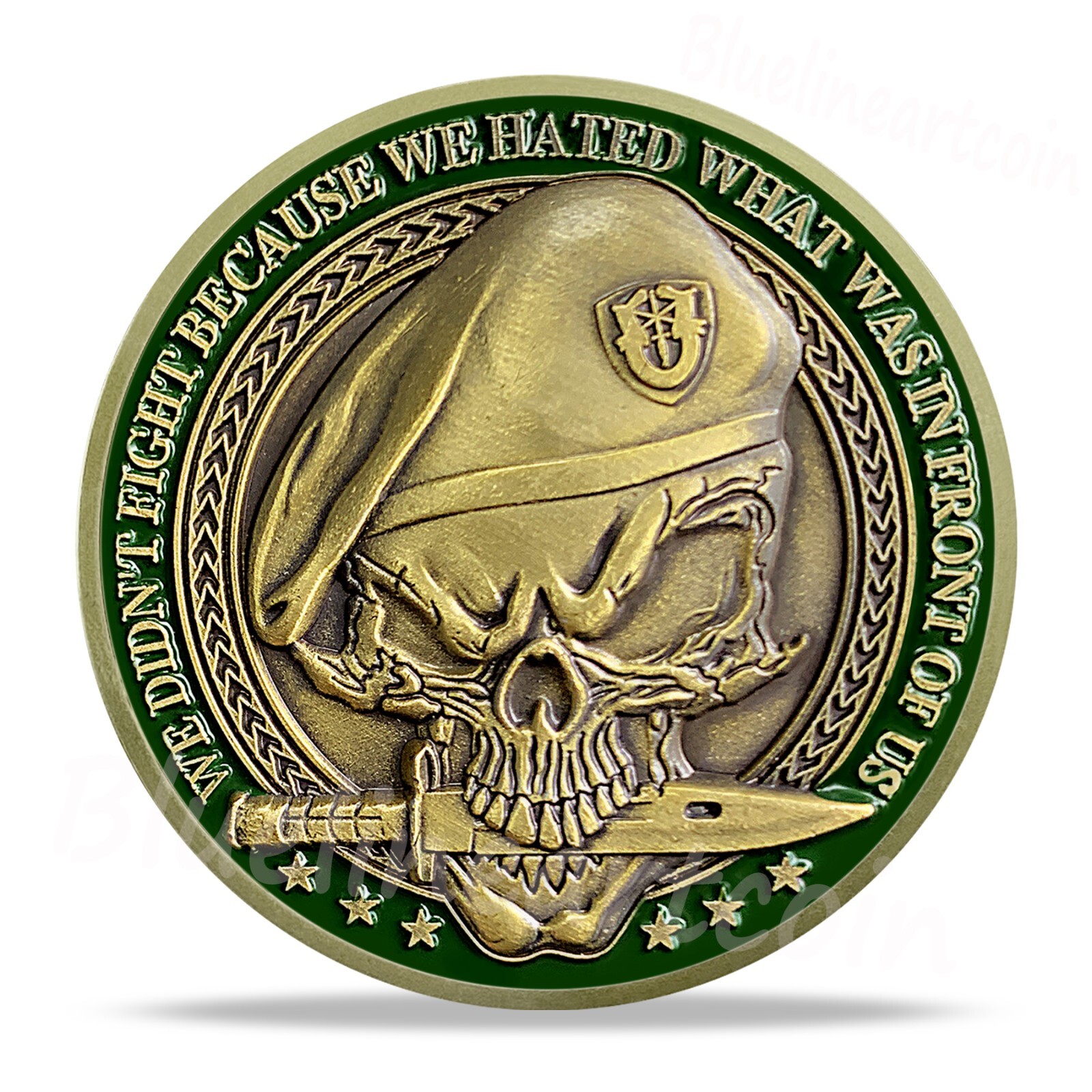 United States Army Special Forces Challenge Coin Skeleton Soldier's Design