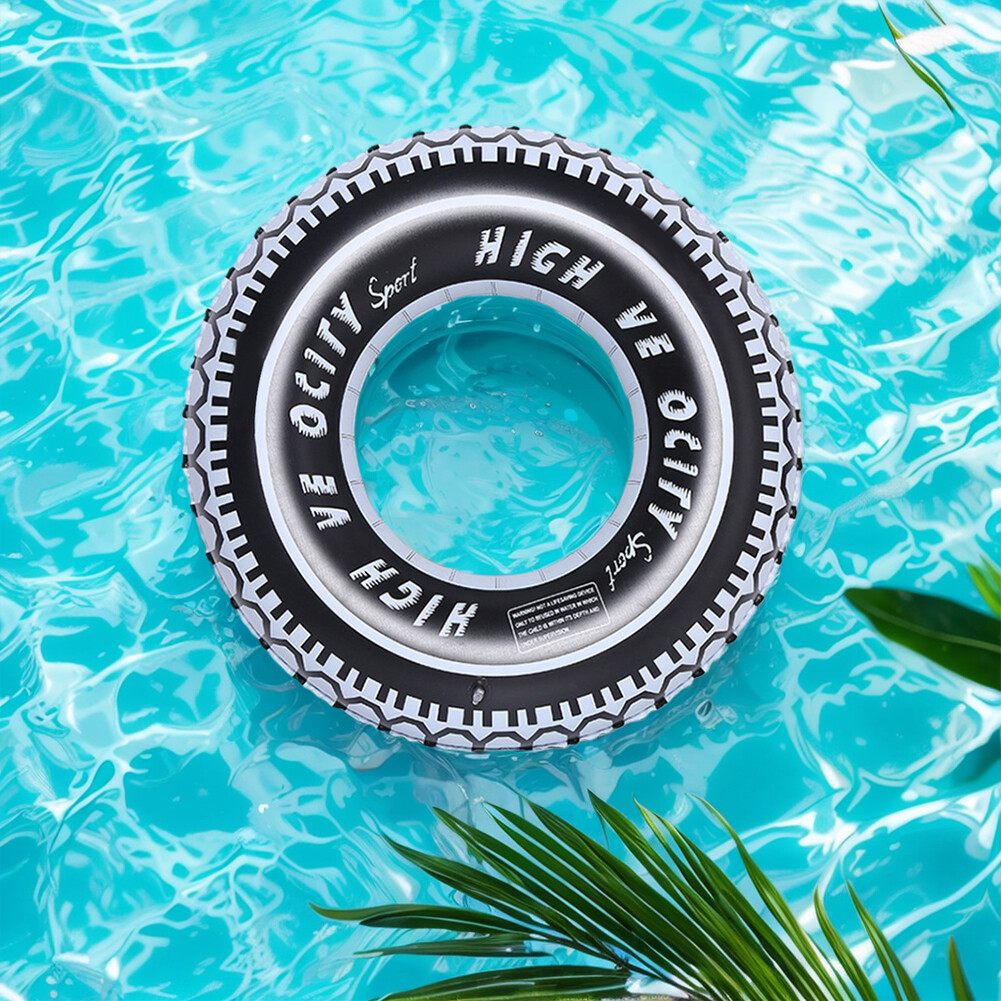 Tire Pattern Swimming Rings Floaties Round Inflatable Swim Ring for