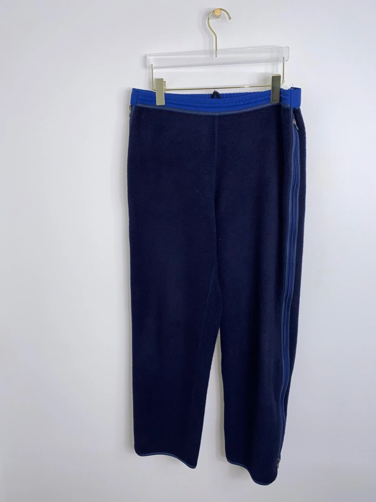 Patagonia Mens Synchilla Fleece Vtg Zip Pants Base Layer Sz M Blue Made In USA