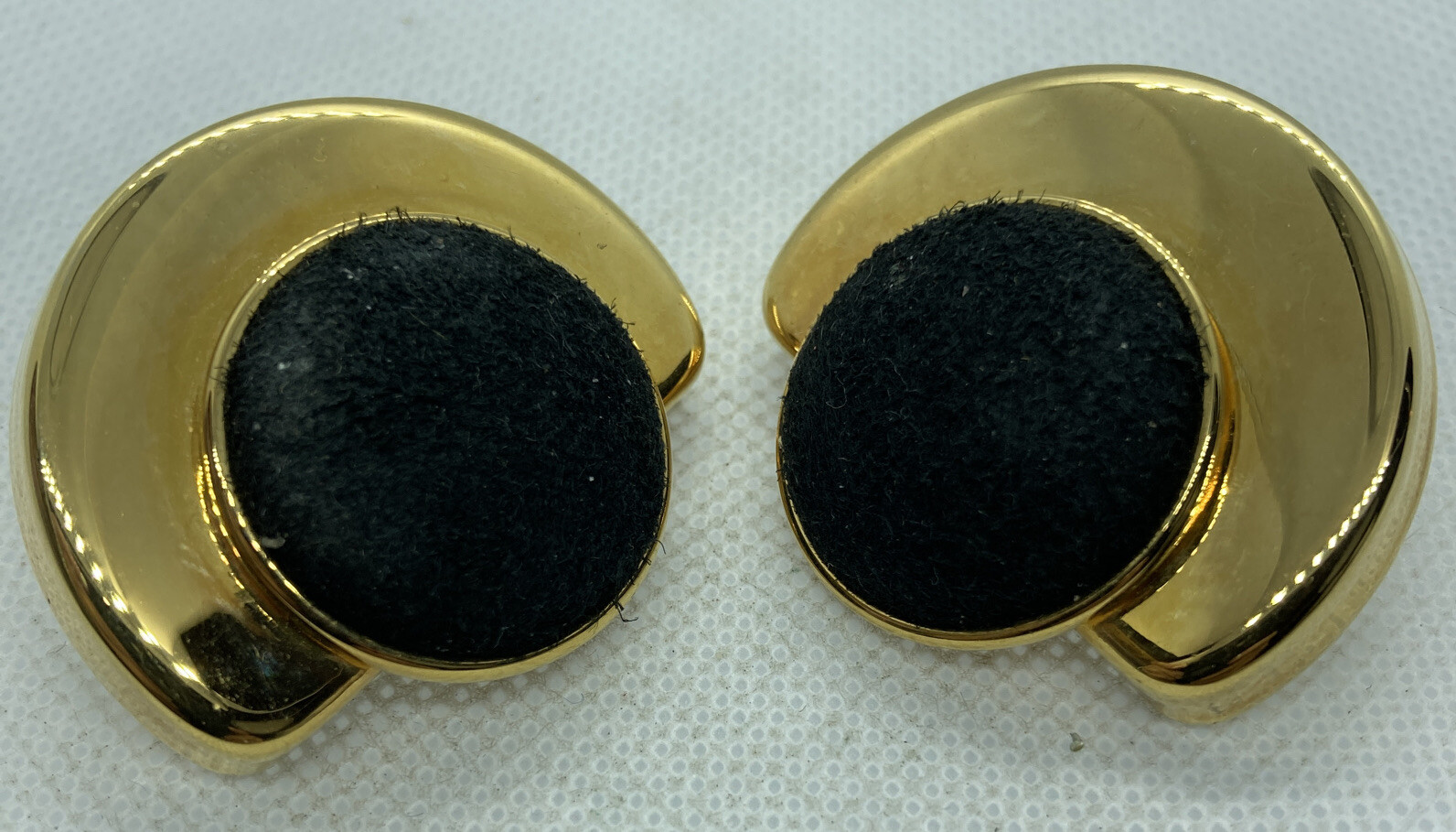 Boutons De Manchette Vintage RCA - Or Et Noir - Usine RCA Factory Service - Modèle Estampillé 61517