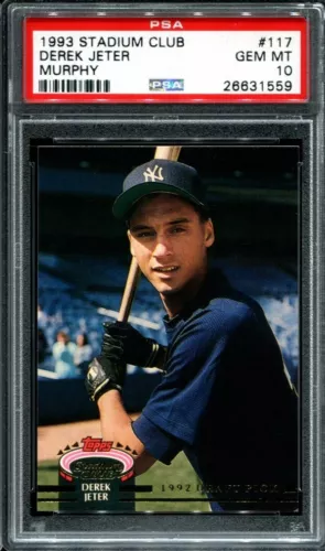 1993 Stadium Club Murphy Derek Jeter #117 Rookie RC PSA 10