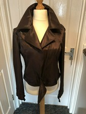 Versace Jeans Couture Biker Jacket In Pure Cotton And Silk Satin