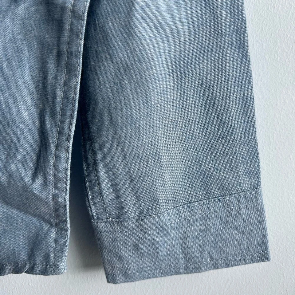 Lucky Brand Boys Hooded Blue Woven Shirt - Image 4 of 4