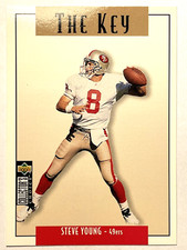 HOF'er STEVE YOUNG 49ers 1995 Upper Deck Collector's Choice THE KEY Card #U65