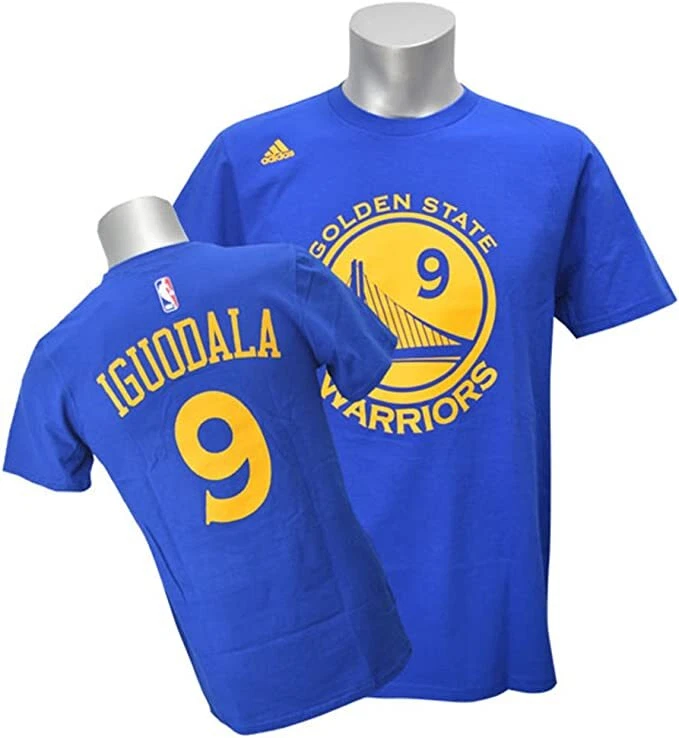 Golden State Warriors Andre Iguodala Adidas Blue T Shirt New tags Medium