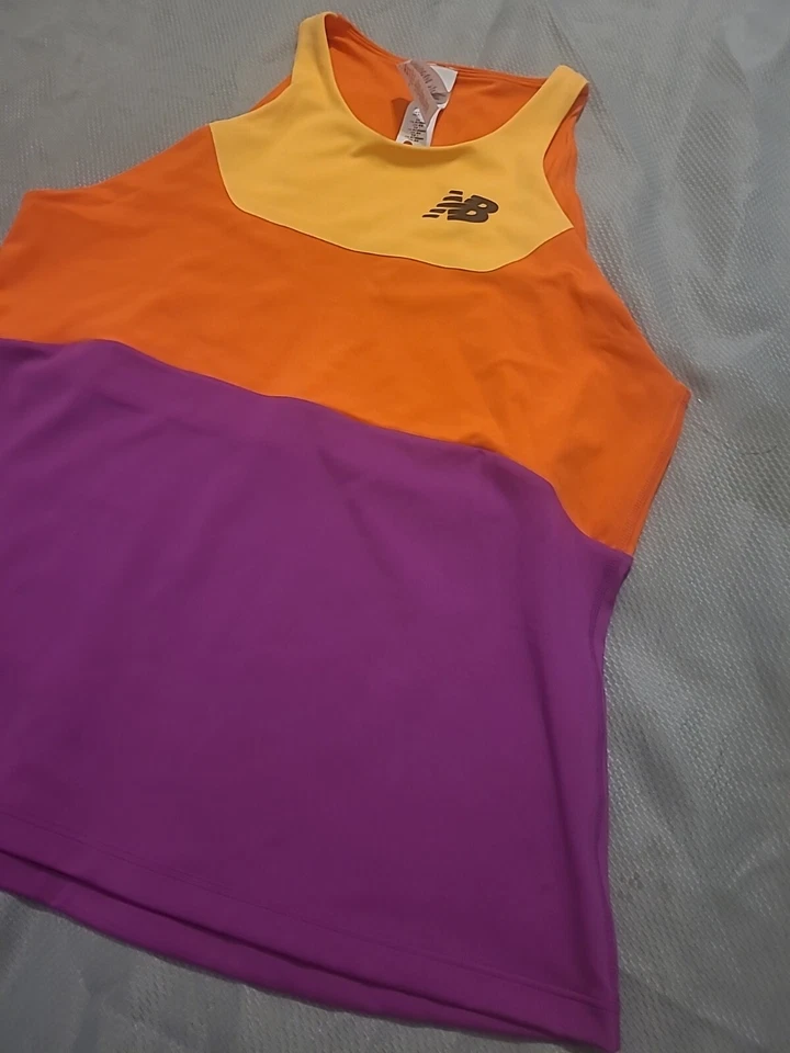 Рубашка женская New Balance большая L разноцветная майка активная спортивная теннисная - Изображение 3 из 4