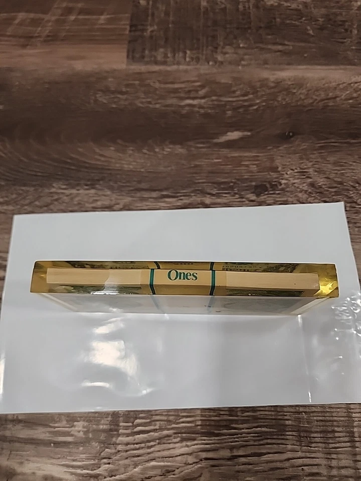 PISAPAPELES VINTAGE 1969D POP ART 500 EN BILLETES DE DÓLAR LUCITE Foto 4 de 4