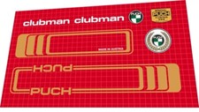Puch Clubman frame decal set in Gold