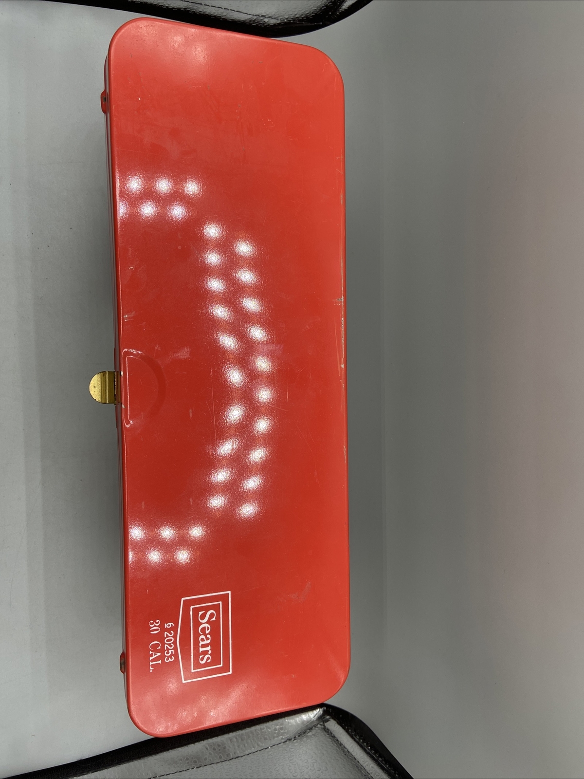 VINTAGE SEARS GUN CLEANING KIT NO. 20253 30 CAL. RED METAL CASE eBay