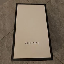 Authentic Gucci Classic Black & White Empty Shoe Box  14.5x9.75x5”