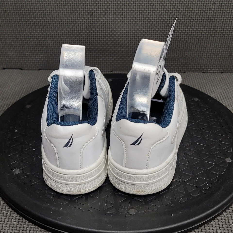 Nautica Stafford Shoes Toddler Sz 13 White Blue Low Top Sneakers - Image 4 of 4