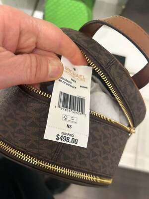 Michael Kors Rhea Women Medium MK Logo Backpack +Key Ring  display picture 2