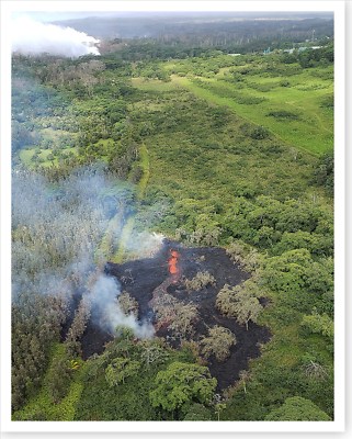 Kilauea Volcano Fissure 16 Aerial View 2018 Silver Halide Photo