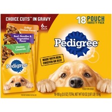 PEDIGREE CHOICE Cuts in Gravy Adult Soft Wet Meaty Dog Food Variety Pack