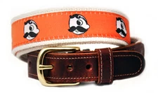 Baltimore Orioles Orange Natty Boh Leather Tab Belt