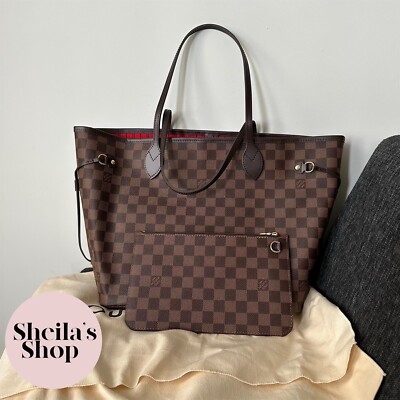 【希少】 LOUIS VUITTON Damier Ebene Neverfull MM バッグ NWT Authentic 2022 Louis Vuitton Neverfull MM Damier Ebene