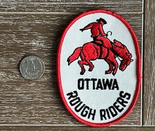1970s CFL Ottawa Rough Riders Team Logo Sew-On Patch