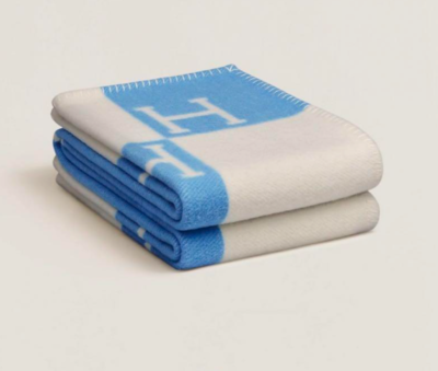 HERMES Plaid Avalon Cabriole Baby Blanket 100×140cm Wool/Cashmere