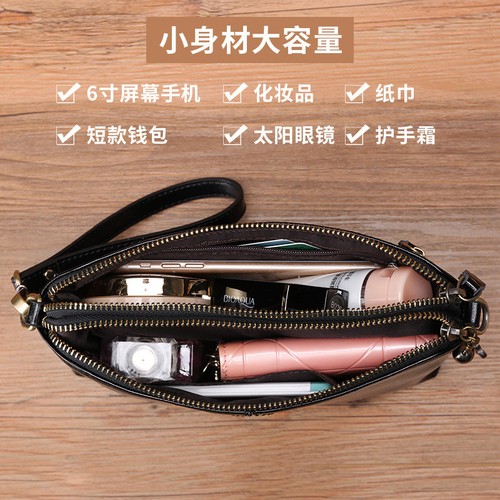 Women's Genuine Leather Mini Bags Single Shoulder Shell Bag Crossbody Tote Purse - Picture 3 of 16