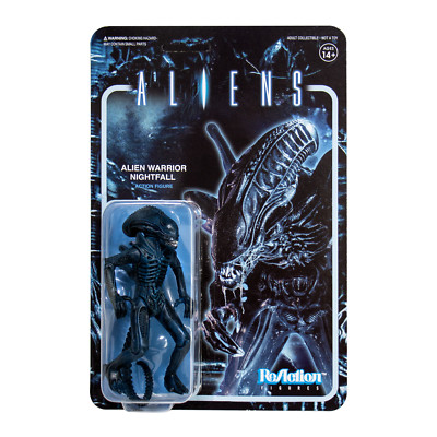 Super7 Aliens ReAction Figure - Alien Warrior C (Nightfall Blue) 3.75-Inch