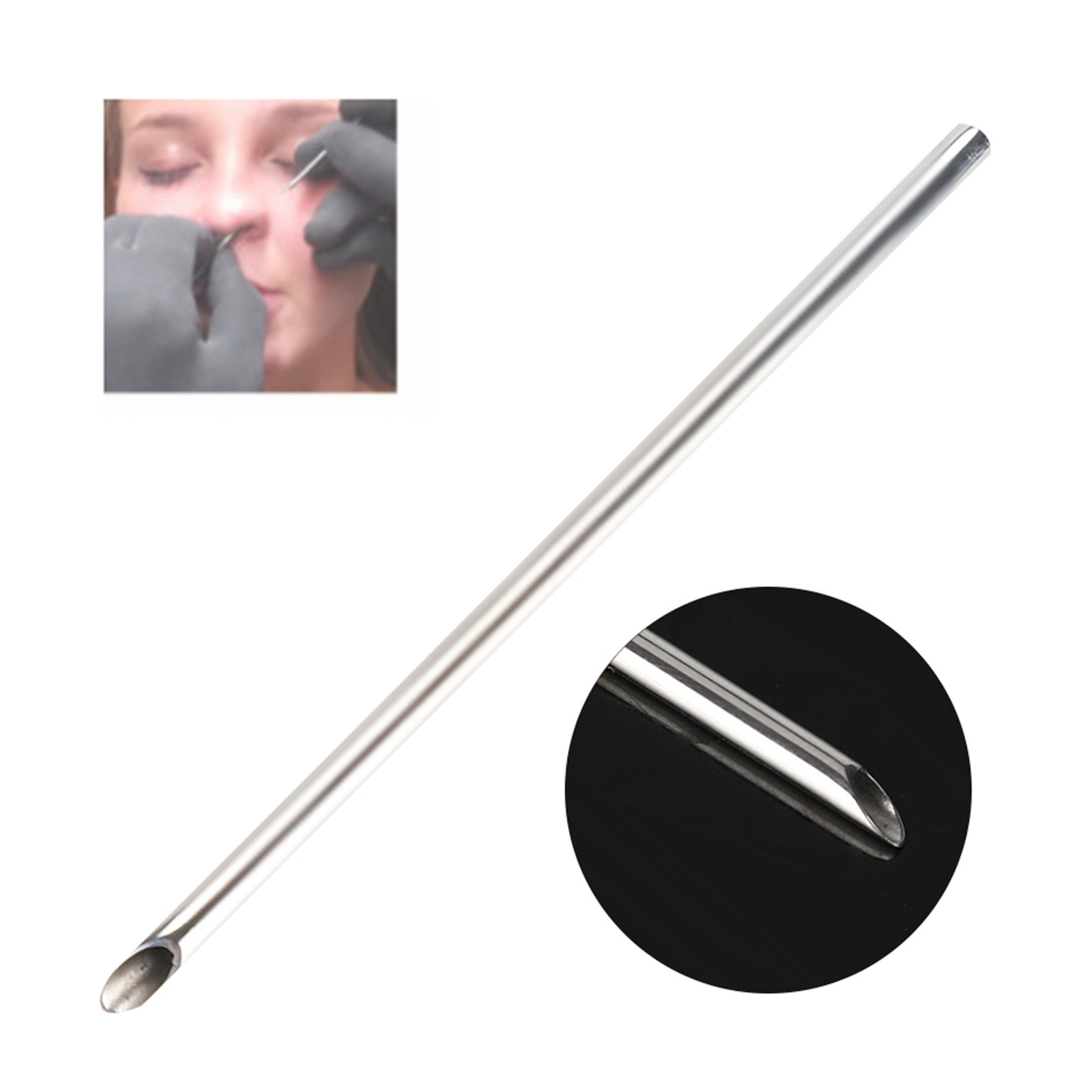 Stainless Steel Piercing Receiver Needle Receiving Tube Body Jewelry Holding BAJ