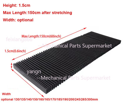 1Pc CNC Engraver Machine Protector Flat Accordion Bellow Way Cover High Flexible