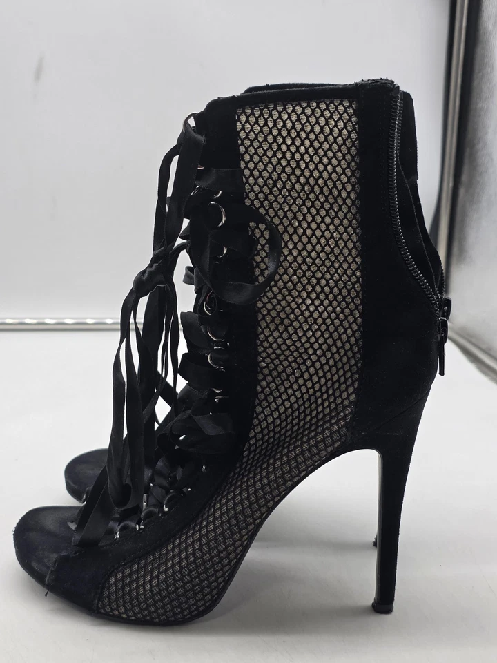 Туфли женские Steve Madden размер 8 Fuego на шнуровке сетчатые с открытым носком на каблуках FUEGO-M - Изображение 4 из 4