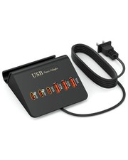 VHBW USB Charging Station 6 Ports, 35W Desktop Fast Charge 6 ports, Black 