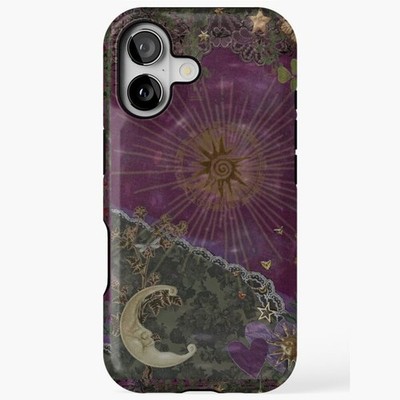 90s Whimsygoth Celestial Sun And Moon Swirl Samsung and iPhone - Tough Case
