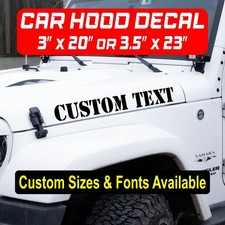 Custom Hood Decal - Car Name Decal For Truck Jeep Suv Race Car Vinyl Letters