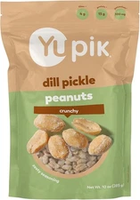 (Free Duty Tax) Yupik Dill Pickle Peanuts, 10 Oz, Crunchy Savory Snack, Made