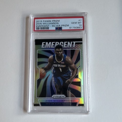 Panini 2019-20 Prizm Zion Williamson Emergent #7 Silver Prizm PSA 10 RC