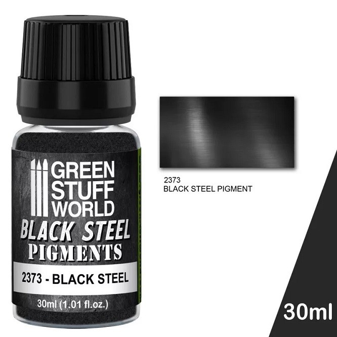 Green Stuff World GSW2373 - Pigment Black Steel 30 ml - New