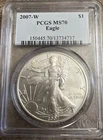 2007 W Silver American Eagle PCGS MS70