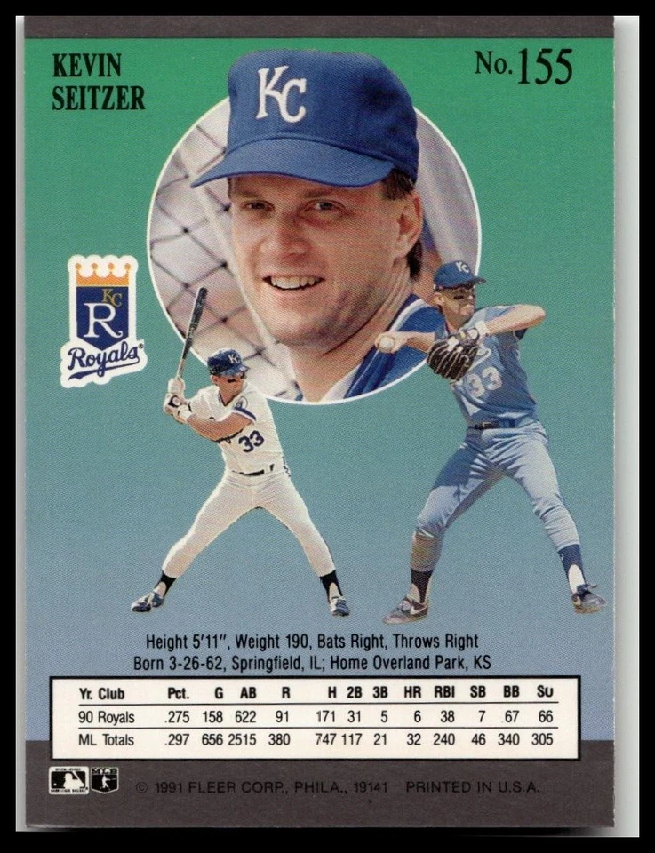 1991 Ultra #155 Kevin Seitzer Jen - Image 2 of 2